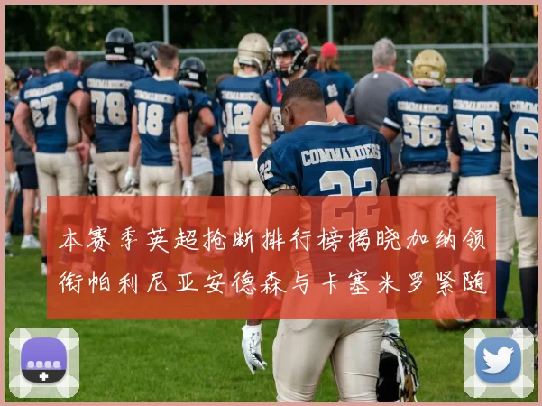 本赛季英超抢断排行榜揭晓加纳领衔帕利尼亚安德森与卡塞米罗紧随其后