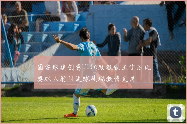 国安球迷创意Tifo致敬张玉宁法比奥双人射门进球展现激情支持
